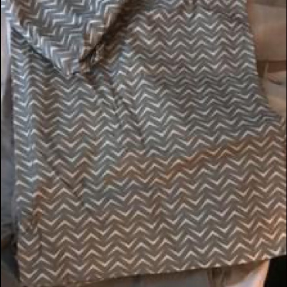 Curtain Set - Chevron and Grey